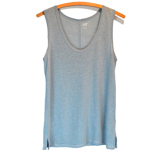 GAP Tops - GAP Linen Blend Tank Top, Color Brook - Metallic Thread, Size Small
